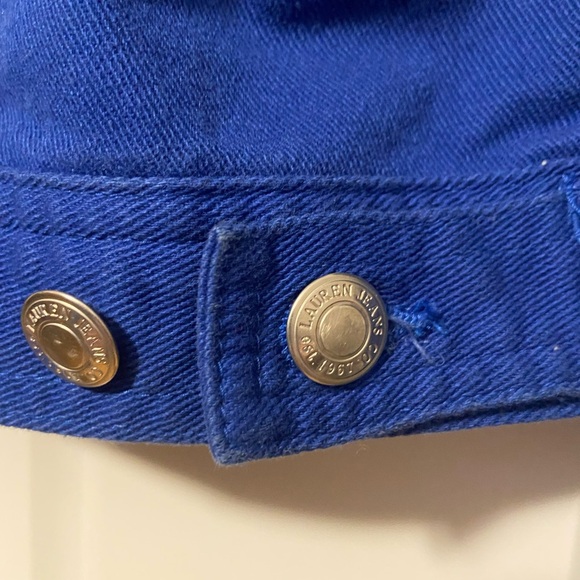 Vintage Ralph Lauren Cobalt Blue Denim Jacket Women’s Large - Picture 5 of 10